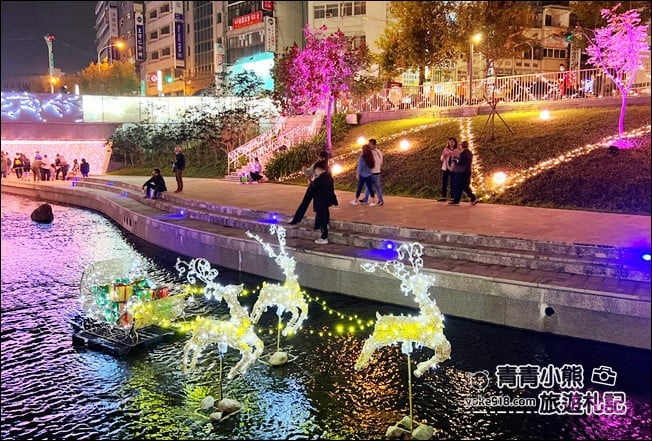 台中景點》綠川&middot;柳川水岸甜蜜散步去，2022台中璀燦迎耶誕跨年 @青青小熊＊旅遊札記