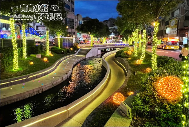 台中景點》綠川&middot;柳川水岸甜蜜散步去，2022台中璀燦迎耶誕跨年 @青青小熊＊旅遊札記