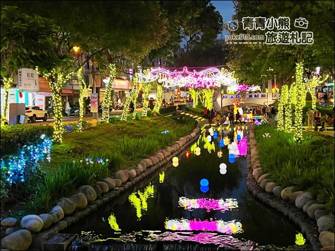 台中景點》綠川&middot;柳川水岸甜蜜散步去，2022台中璀燦迎耶誕跨年 @青青小熊＊旅遊札記