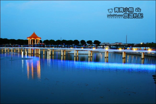 彰化景點》七彩空中廊道及環湖步道．二林舊社代安宮~免費溜小孩賞夜景 @青青小熊＊旅遊札記
