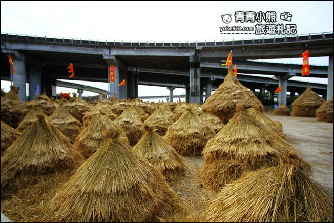 雲林景點》大埤鄉稻草酸菜季．巨大捲心酥~還有超可愛的稻草雪人、 麋鹿出沒 @青青小熊＊旅遊札記