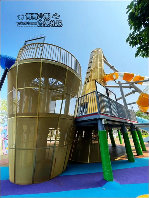 苗栗景點》頭份薩克斯風音樂公園~三層樓旋轉溜滑梯太好玩 @青青小熊＊旅遊札記