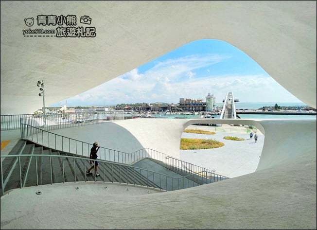 桃園新景點》永安海螺館．永安漁港內的最美建築，桃園最新打卡新地標 @青青小熊＊旅遊札記