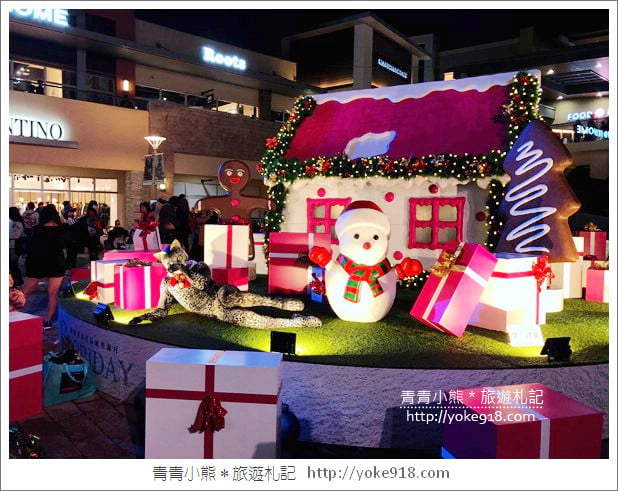 桃園華泰聖誕村》桃園outlet．華泰購物中心飄雪了~一起賞聖誕樹去 @青青小熊＊旅遊札記