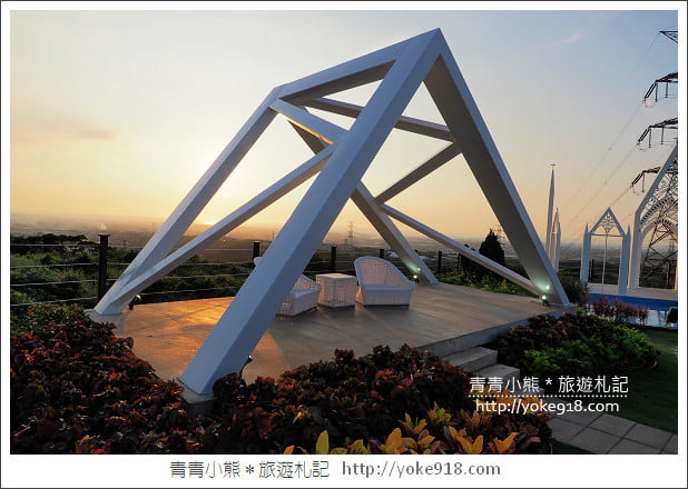 新竹湖口夜景餐廳》夏季三角 景觀咖啡廳．最新亮點一起來賞夕陽看夜景 @青青小熊＊旅遊札記