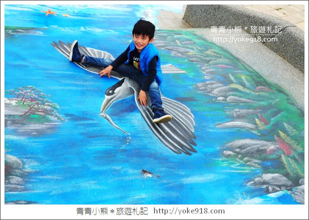 台中景點》梧棲頂魚寮公園．3D海洋彩繪&大鯨魚出沒 @青青小熊＊旅遊札記