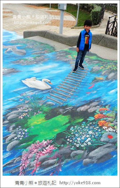 台中景點》梧棲頂魚寮公園．3D海洋彩繪&大鯨魚出沒 @青青小熊＊旅遊札記