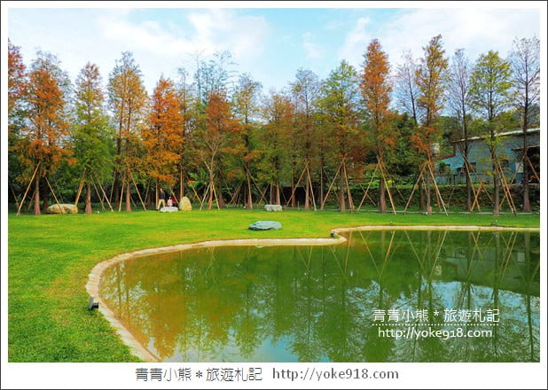新竹景點》大樂之野景觀餐廳．關西隱藏版落羽松~愛心水池超浪漫 @青青小熊＊旅遊札記