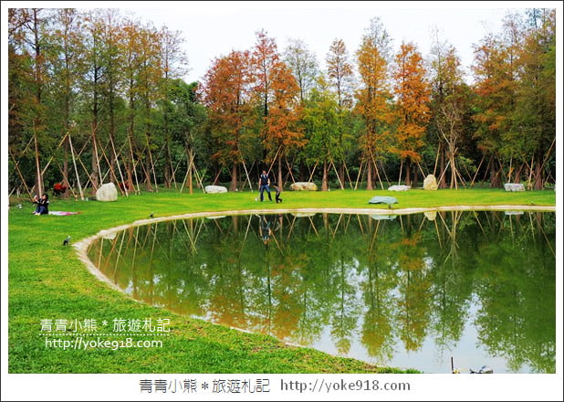 新竹景點》大樂之野景觀餐廳．關西隱藏版落羽松~愛心水池超浪漫 @青青小熊＊旅遊札記