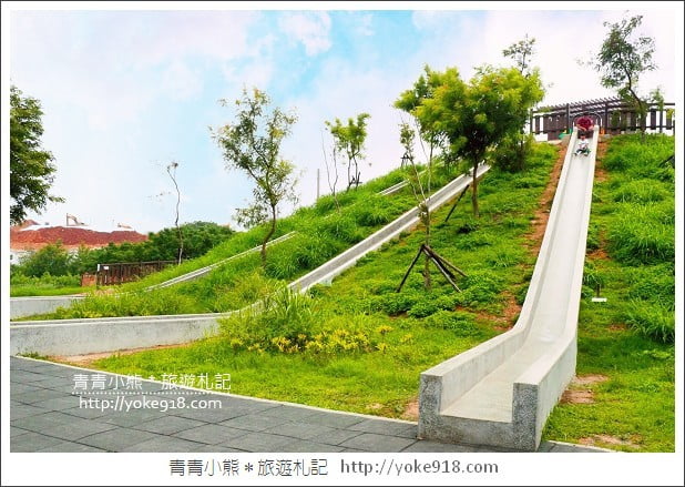 台中大雅景點》中科公園溜滑梯．超長的磨石子溜滑梯~親子同遊去 @青青小熊＊旅遊札記