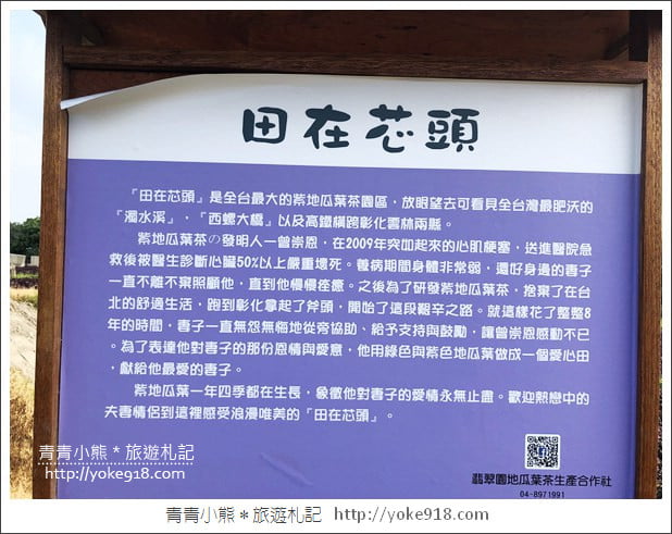 彰化新景點》紫色愛心田．隱藏在竹塘的紫色地瓜葉愛心田好浪漫 @青青小熊＊旅遊札記