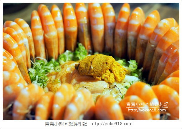 台南美食餐廳》城前料理亭．浮誇系日式料理~滿滿鮮蝦的爆丼 @青青小熊＊旅遊札記