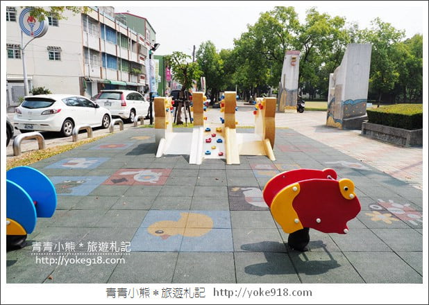 嘉義景點》民雄打貓親子廣場．貓咪主題公園~有沙坑、迷你攀岩兒童設施 @青青小熊＊旅遊札記