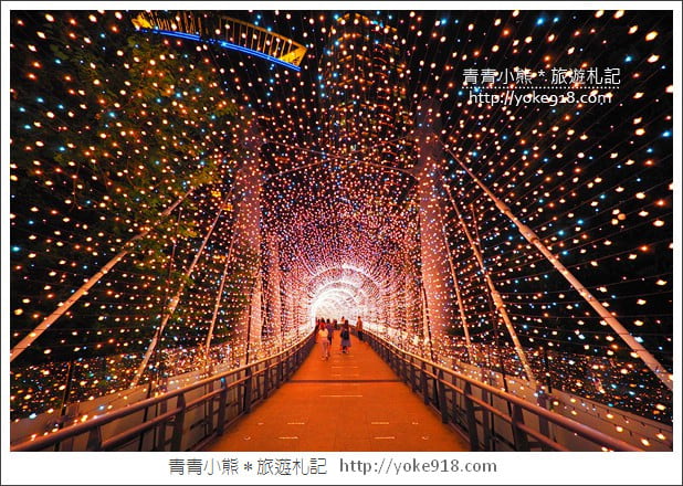 台北2018新北耶誕城》歡樂耶誕城．夢幻燈海.3D光雕秀.粉紅玫瑰星橋浪漫登場 @青青小熊＊旅遊札記