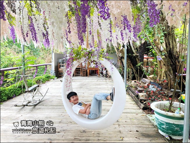 台南景點》大坑休閒農場．美拍打卡點~紫花隧道造景，還有好吃的烤雞餐 @青青小熊＊旅遊札記