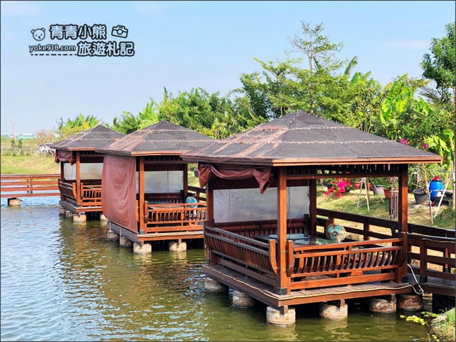 台南景點》水瀨閣．有著水上木屋的海鮮餐廳~還可以玩沙餵魚，聚會好去處 @青青小熊＊旅遊札記