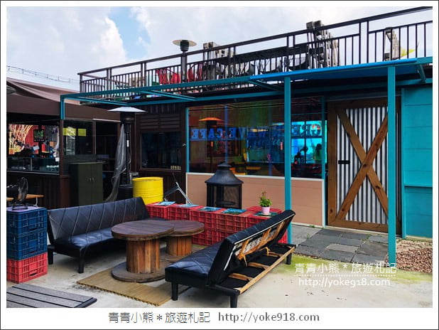 嘉義水上景點》格林威咖啡廳，夢幻美式咖啡廳~市集風場景 @青青小熊＊旅遊札記