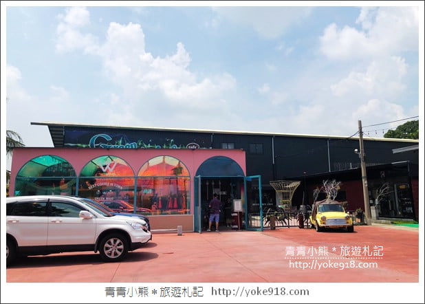 嘉義水上景點》格林威咖啡廳，夢幻美式咖啡廳~市集風場景 @青青小熊＊旅遊札記