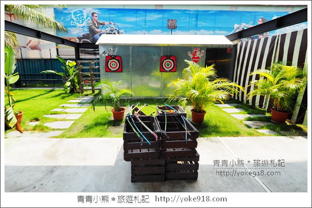 嘉義水上景點》格林威咖啡廳，夢幻美式咖啡廳~市集風場景 @青青小熊＊旅遊札記