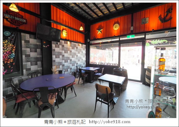 嘉義水上景點》格林威咖啡廳，夢幻美式咖啡廳~市集風場景 @青青小熊＊旅遊札記