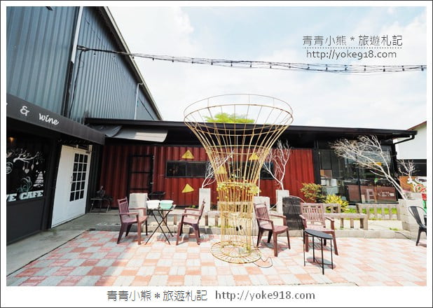 嘉義水上景點》格林威咖啡廳，夢幻美式咖啡廳~市集風場景 @青青小熊＊旅遊札記