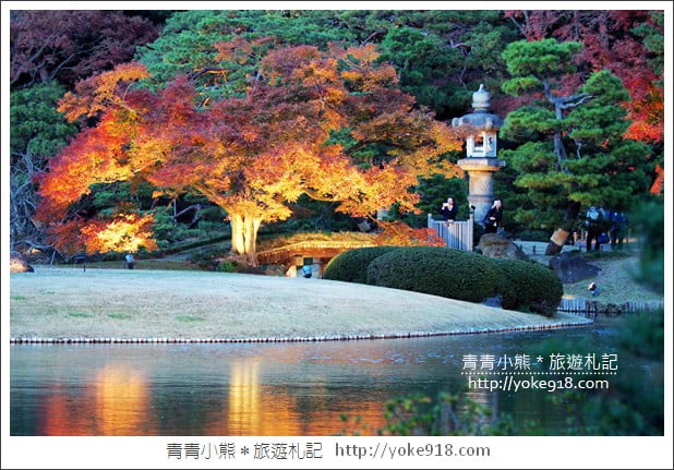 東京賞楓景點》六義園．東京賞楓名所~夜間點燈更夢幻 @青青小熊＊旅遊札記