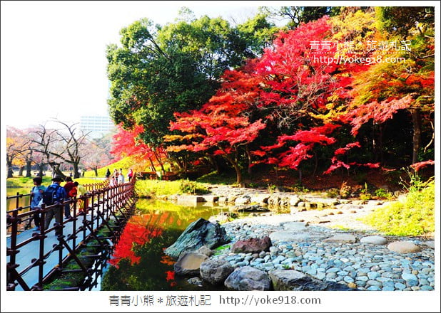 東京景點》小石川後樂園．東京都內秋天賞楓必去景點~漫步桃花源 @青青小熊＊旅遊札記