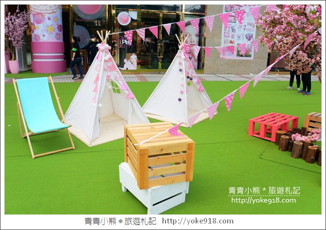 台中景點》Disney櫻花季期間限定店．來去找可愛的小飛象拍照去 @青青小熊＊旅遊札記