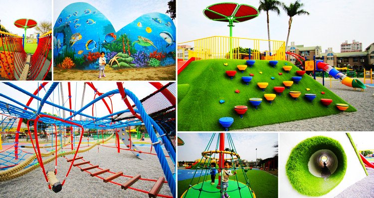 彰化新景點》兒童公園共融遊戲場．親子出遊推薦~有爬網山丘.遊戲城堡.沙坑超好玩 @青青小熊＊旅遊札記