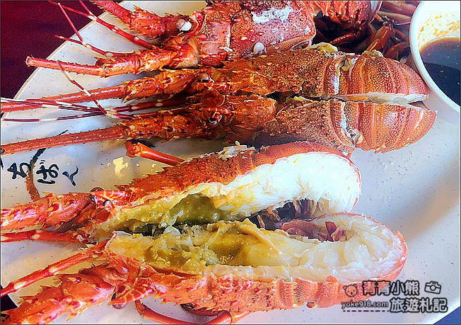 花蓮美食推薦》055龍蝦海鮮餐廳．鹽寮必吃美食~龍蝦海鮮好吃又平價 @青青小熊＊旅遊札記