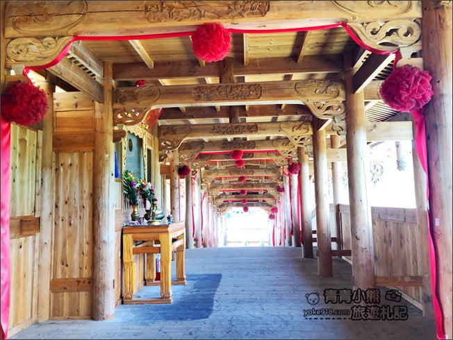 南投景點》泰順廊橋．不用一根釘子的木製廊橋~裡面還有月老廟喔 @青青小熊＊旅遊札記