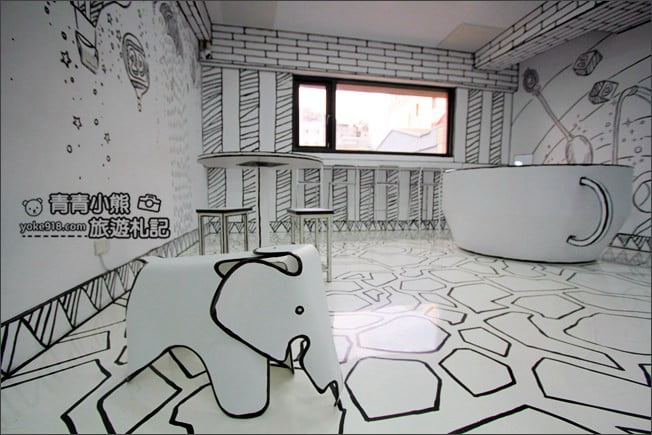 台中新景點》2D cafe．最夯的復古2D風潮，約會拍照~融入童趣風場景裡 @青青小熊＊旅遊札記