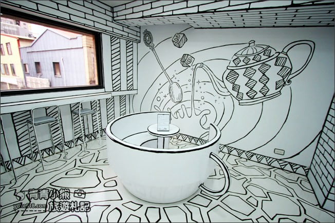 台中新景點》2D cafe．最夯的復古2D風潮，約會拍照~融入童趣風場景裡 @青青小熊＊旅遊札記