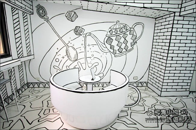 台中新景點》2D cafe．最夯的復古2D風潮，約會拍照~融入童趣風場景裡 @青青小熊＊旅遊札記