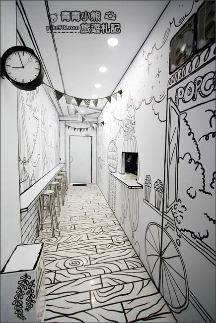 台中新景點》2D cafe．最夯的復古2D風潮，約會拍照~融入童趣風場景裡 @青青小熊＊旅遊札記
