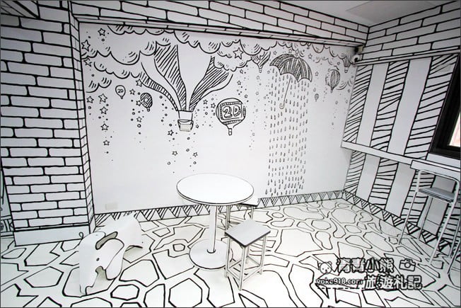 台中新景點》2D cafe．最夯的復古2D風潮，約會拍照~融入童趣風場景裡 @青青小熊＊旅遊札記