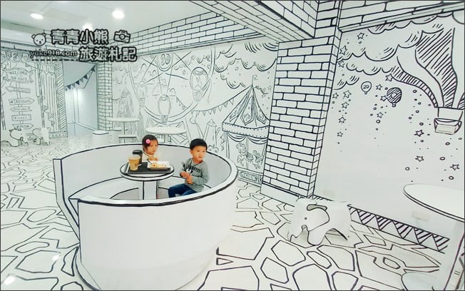 台中新景點》2D cafe．最夯的復古2D風潮，約會拍照~融入童趣風場景裡 @青青小熊＊旅遊札記