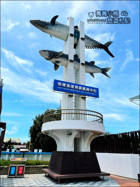 台中景點》梧棲漁港．必拍巨型海洋生物，逛新鮮漁獲吃美食 @青青小熊＊旅遊札記