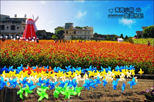 彰化田尾景點》田尾花海登場．五顏六色繽紛花海，搭配童趣造景超好拍 @青青小熊＊旅遊札記
