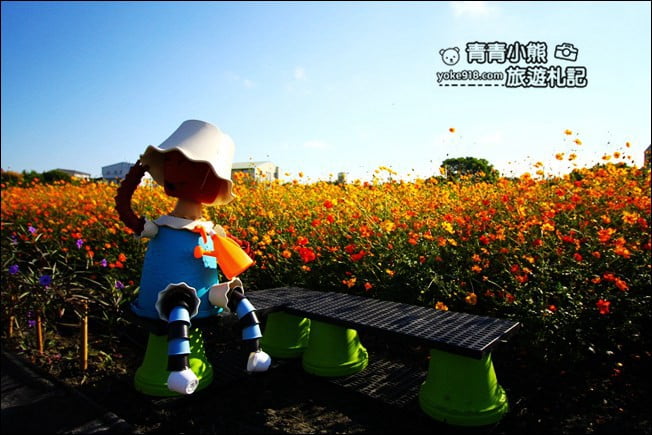 彰化田尾景點》田尾花海登場．五顏六色繽紛花海，搭配童趣造景超好拍 @青青小熊＊旅遊札記