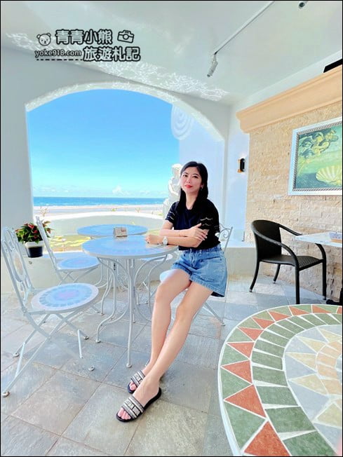 宜蘭景點》海景咖啡廳渲咖啡~讓我有種來到地中海的感覺，無敵海景太迷人 @青青小熊＊旅遊札記