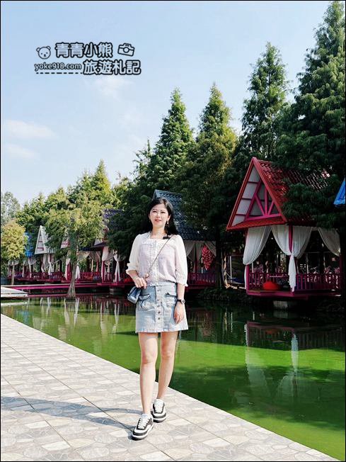 雲林景點》滿滿的粉紅泡泡，浪漫莊園拍照去~水上涼亭太放空 @青青小熊＊旅遊札記