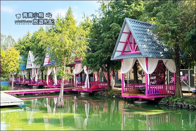 雲林景點》滿滿的粉紅泡泡，浪漫莊園拍照去~水上涼亭太放空 @青青小熊＊旅遊札記