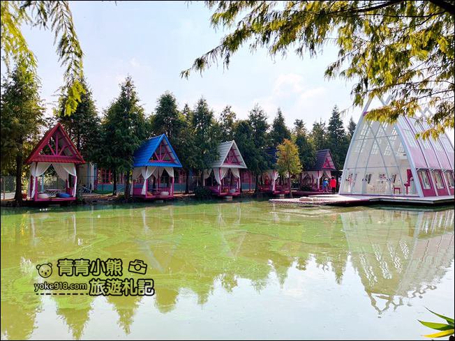 雲林景點》滿滿的粉紅泡泡，浪漫莊園拍照去~水上涼亭太放空 @青青小熊＊旅遊札記