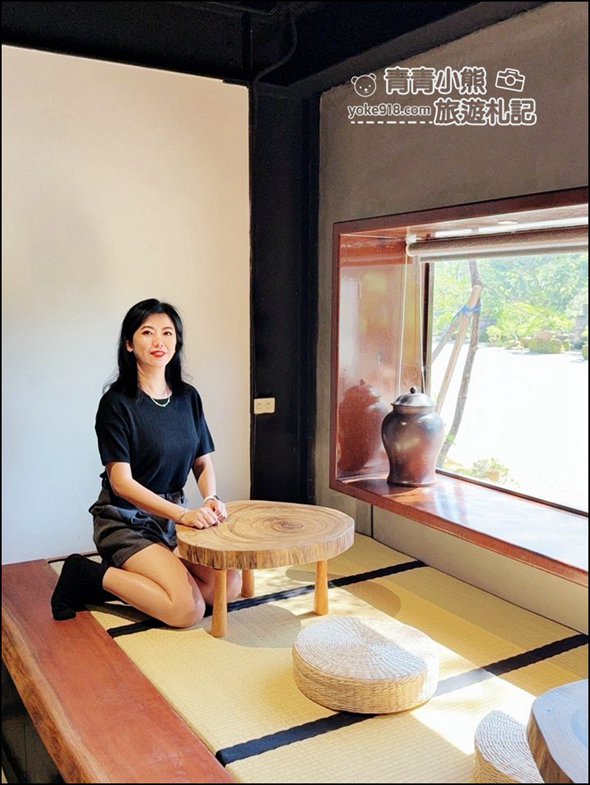 苗栗卓蘭景點》C3咖啡~庭園造景、各種盆栽，還有日式塌塌米的座位區充滿悠閒自在的空間 @青青小熊＊旅遊札記