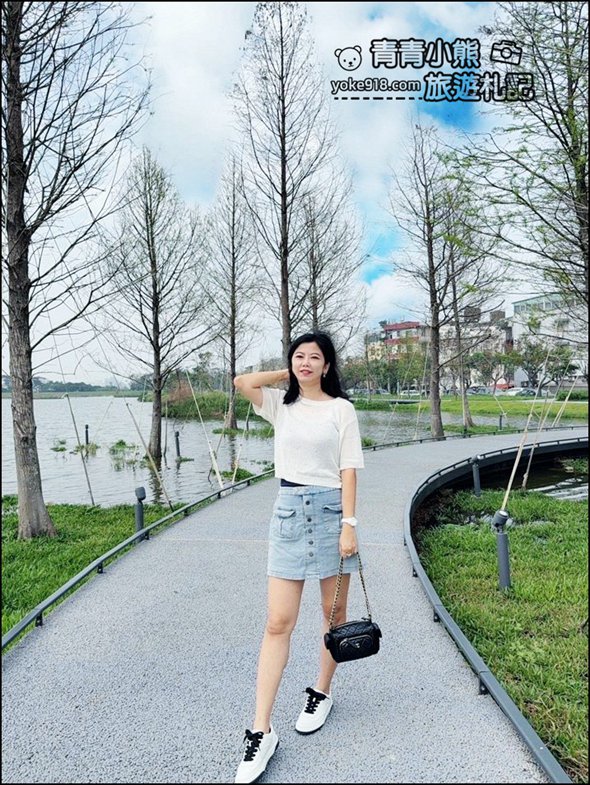 桃園新景點》華興池生態埤塘公園~.美麗的水上步道.玻璃觀景咖啡廳.好玩的兒童遊具 @青青小熊＊旅遊札記