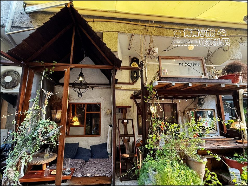 嘉義景點》隱身巷弄可以擼貓的 IN COFFEE，這裡的咩星人也太可愛 @青青小熊＊旅遊札記