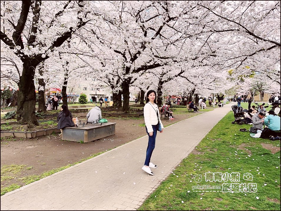 東京櫻花景點》錦糸町錦糸公園賞櫻花~與晴空塔一起野餐賞櫻 @青青小熊＊旅遊札記