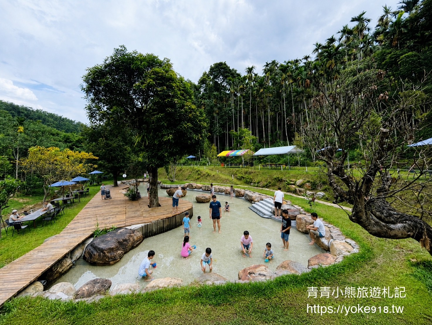 南投埔里景點》岸境濕地莊園~庭園咖啡、親子戲水，悠閒自在的山中小秘境 @青青小熊＊旅遊札記